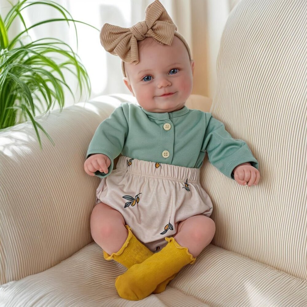 🆕Babeside Realistic Newborn Baby Dolls Green 20Inch Real Life Accessories Kids